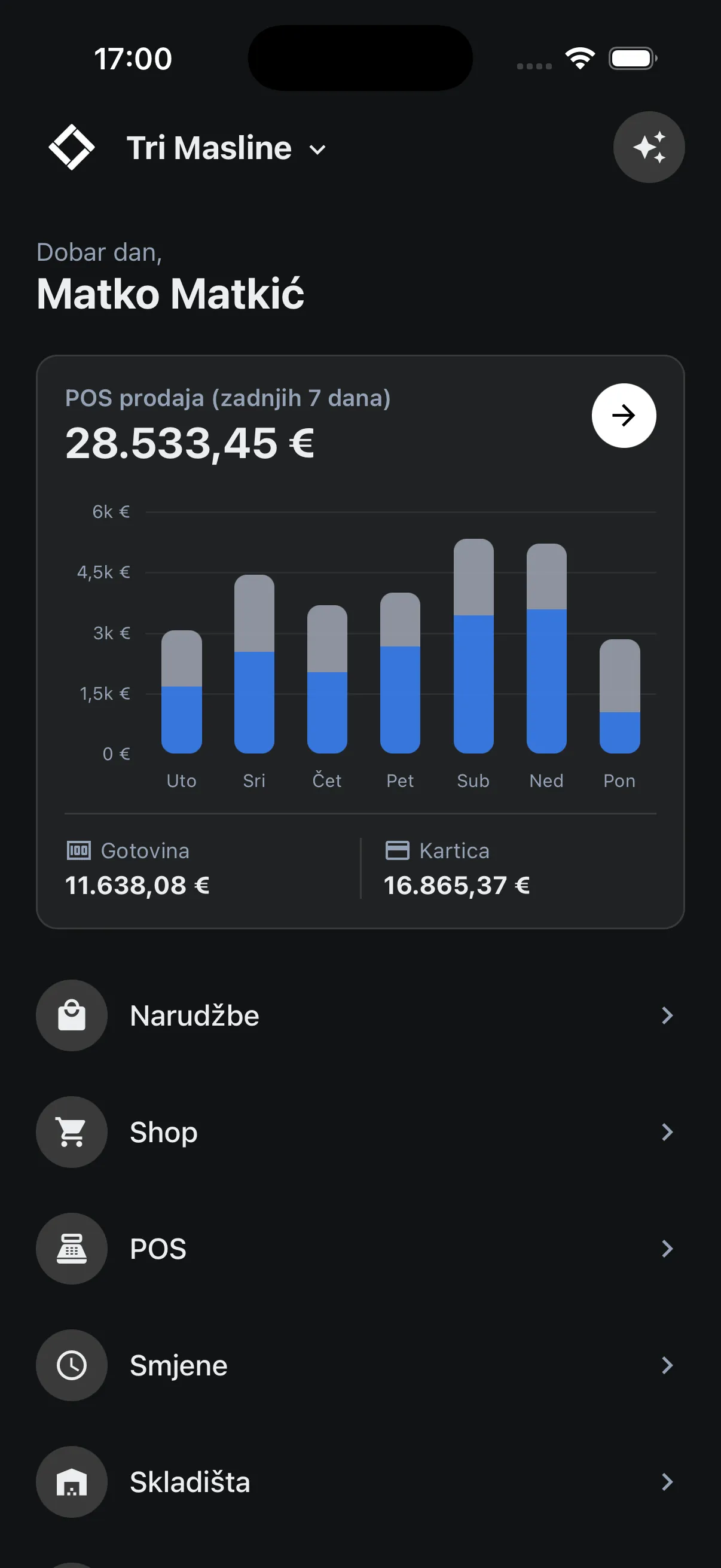 Proxima mobilna aplikacija – početni ekran